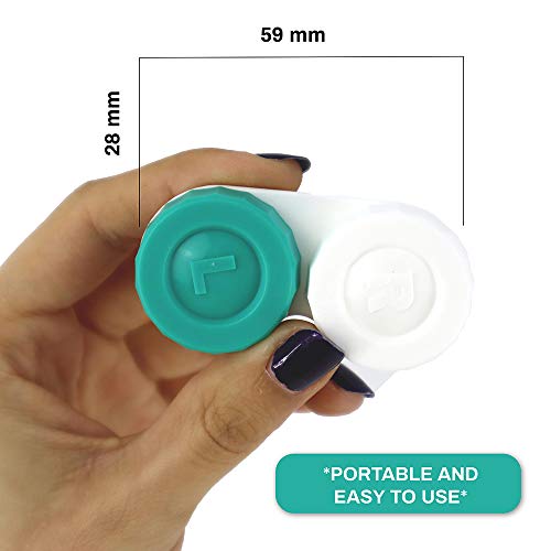 Sports Vision - Fundas para lentes de contacto, 10 unidades, diseño plano de rosca, fabricado en el Reino Unido, marca R & L