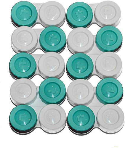 Sports Vision - Fundas para lentes de contacto, 10 unidades, diseño plano de rosca, fabricado en el Reino Unido, marca R & L