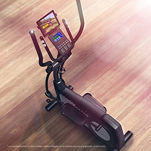 Sportstech CX2 Bicicleta elíptica con aplicación para Smartphone, Kinomap, generador eléctrico Integrado, Bluetooth, Soporte para Tablet, Volante de inercia de 27 kg