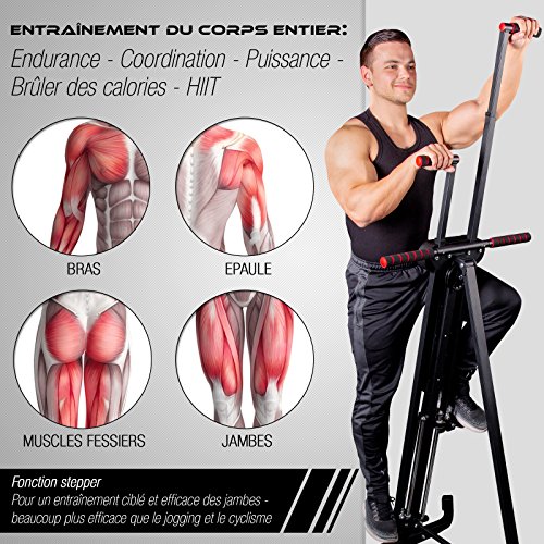 Sportstech Innovador Stepper & Escalador Vertical 2en1 - Ejercicio con Movimientos de Escalada, Plegable, VC300 con diseño Antideslizante - Ideal para Ejercicios con intervalos de Alta Intensidad