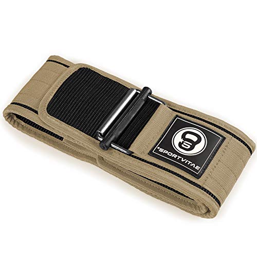 Sportvitae - Cinturón AUTOBLOCANTE Levantamiento de Pesas Nailon - Ideal Crossfit Musculación Halterofilia Powerlifting Fitness Entrenamientos de Fuerza - Ligero Resistente Ajustable - Hombre y Mujer