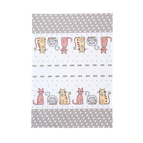 SPOTTED DOG GIFT COMPANY Paños de Cocina, 100% Algodon 50 x 70 cm, Trapos de Cocina, Juego de 2 Blancos con Diseño de Lindo Perro, Regalos Originales para Mujer Amantes de los Perros y Animales