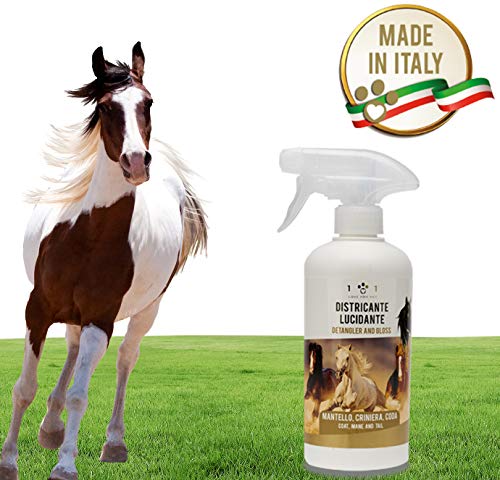 Spray desenredante, limpiador y abrillantador natural y vegetal – para manto, crema y cola de caballos, línea 101 500 ml