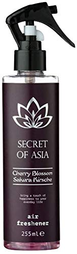 Spray difusor de ambiente Secret of Asia 255 ml – Vegan – Flor de cerezo Sakura – Saneador – Purificador de aire con perfume energizante