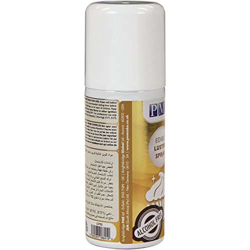 Spray Lustre Comestible PME Dorado, Sin Alcohol 100 ml