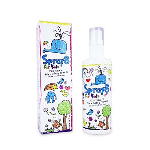 Spray8 para niños remedio de alergia y piel. Todo producto natural libre de parabenos. Libre de esteroides