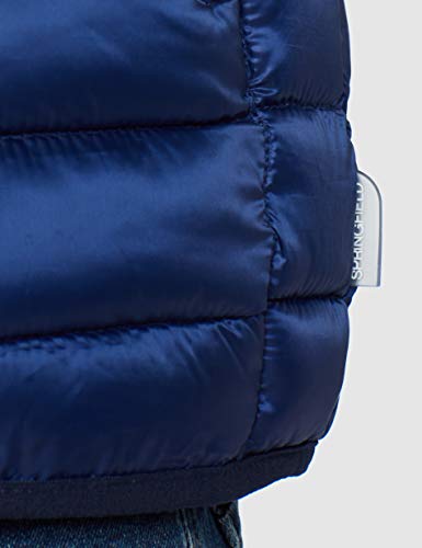 Springfield 4Av-Acolchada Contrastes Chaqueta, Azul (Blue 11), Large (Tamaño del Fabricante: L) para Hombre