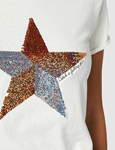 Springfield sequins-c/98 Camiseta, Multicolor (Multicoloured 98), XS (Tamaño del Fabricante: XS) para Mujer