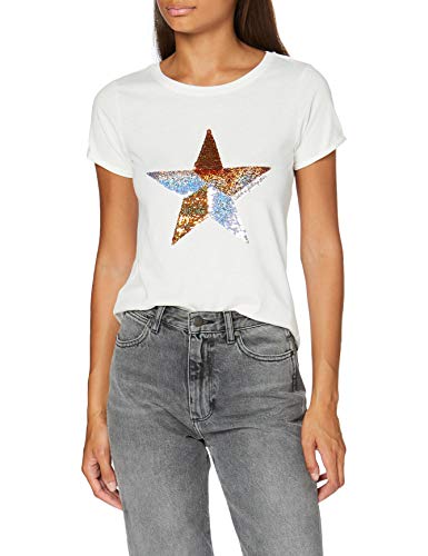Springfield sequins-c/98 Camiseta, Multicolor (Multicoloured 98), XS (Tamaño del Fabricante: XS) para Mujer