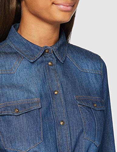 Springfield Vestido Denim Bási-c/14 Fiesta, Azul (Medium_Blue 14), 38 (Tamaño del Fabricante: 38) para Mujer