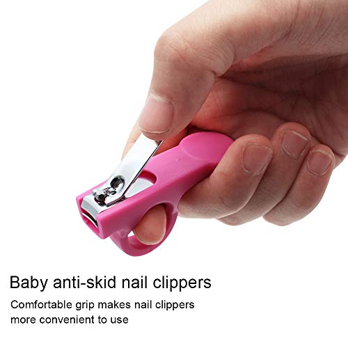 SPTwj Kit de cuidado del bebé con cepillo para el pelo para manicura profesional kit de accesorios para cuidado del recién nacido, salud del bebé(rosa)