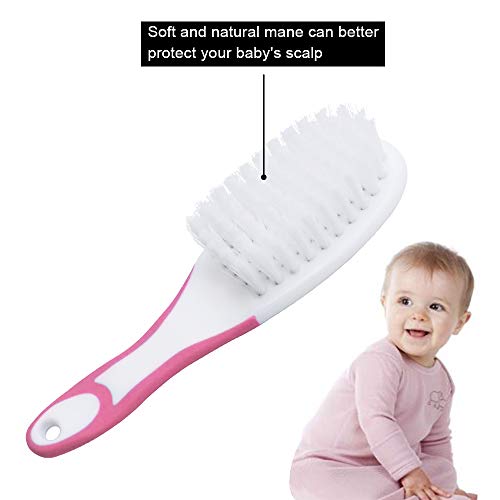 SPTwj Kit de cuidado del bebé con cepillo para el pelo para manicura profesional kit de accesorios para cuidado del recién nacido, salud del bebé(rosa)