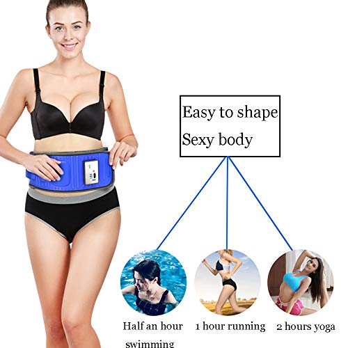 SSZZ Moldeador De Cuerpo Eléctrico, Cinturón De Tonificación De Ejercicio Delgado, Recortador De Cintura, Cinturón, Quemador De Grasa, Herramienta Vibratoria De Fitness para Mujeres Y Hombres