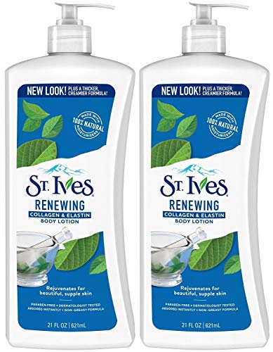 St. Ives Skin Renewing Body Lotion, colágeno elastina, 20 oz (Paquete de 2)