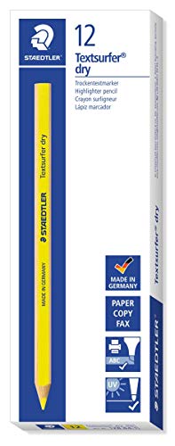 Staedtler 128 - Lápices, caja con 12 unidades, color amarillo