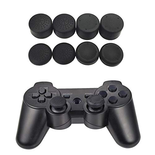 starter Puños de Pulgar - Controlador Thumb Grips para PS4 Xbox PS3 X360, Mushroom Headed Silicone Cap Analog Stick Grips Fundas Skins/Slim Controller, Best Caps para Juegos - Negro (8 PCS)