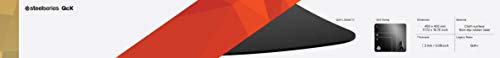 SteelSeries QcK+ - Alfombrilla de ratón de juego, 450mm x 400mm, tela, base de caucho, compatible con ratón láser y óptico, negro