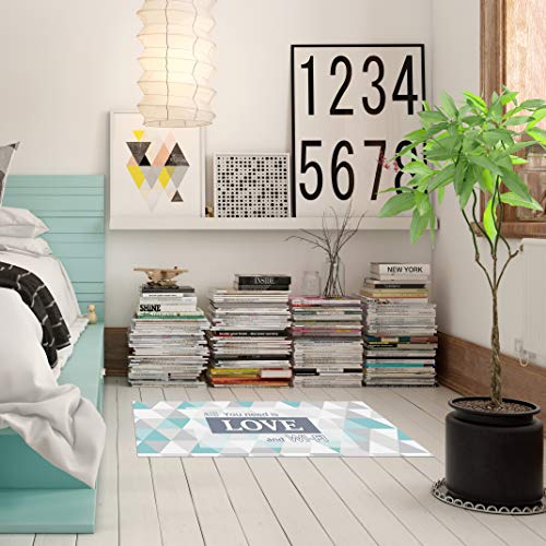 STOR PLANET Alfombra vinílica Estampada Love, PVC reciclable, Antideslizante, 50 x 110 cm