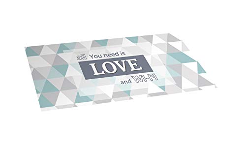 STOR PLANET Alfombra vinílica Estampada Love, PVC reciclable, Antideslizante, 50 x 110 cm