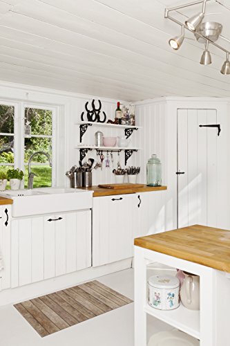 STOR PLANET Madera Alfombra vinílica, 100% PVC Reciclado, Mod.Wood, 45 x 75 cm