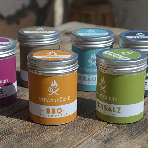 Strandküche Strandby Masala 2x45 g I Mezcla Hindú Bio cilantro mezclado con alcaravea pimienta canela clavo de olor cardamomo laurel citrico I Especia asiático perfecta para cocinar en el Wok