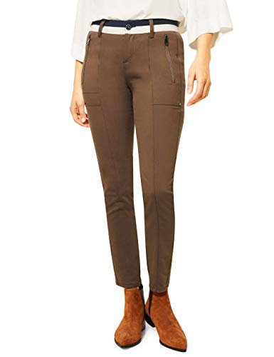 Street One A373485 Pantalón, Camel Oscuro, 46W x 30L para Mujer