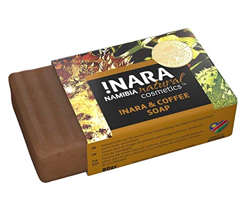 Suave jabón artesanal de aceite de !Nara ecológico con Café y Canela, para el cuidado diario de la piel facial y corporal. Efecto curativo y antibacteriano para pieles sensibles y problemáticas - 80g