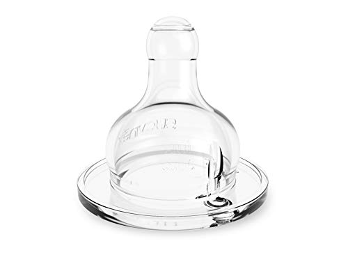 Suavinex - Biberón bebé Premium Haute Couture. Tetina redonda silicona flujo lento, 150ml. Biberón +0 meses. 0% BPA. diseño Étnico color blanco