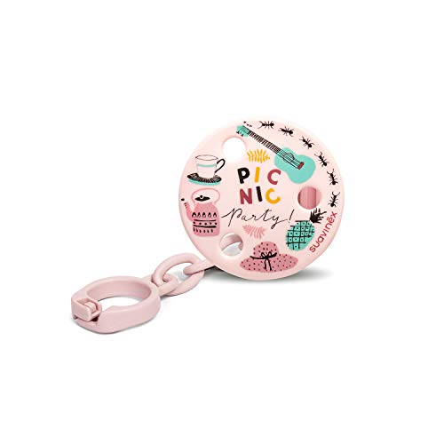 Suavinex, Broche Redondo, Rosa Picnic, +0 Meses