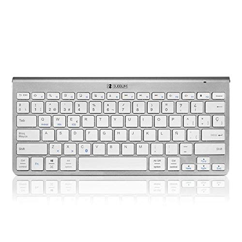 SUBBLIM Keyboard Pure Compact, Plata (SUB-KB-2PUC100)