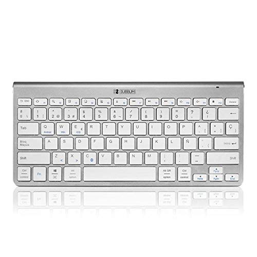 SUBBLIM Keyboard Pure Compact, Plata (SUB-KB-2PUC100)