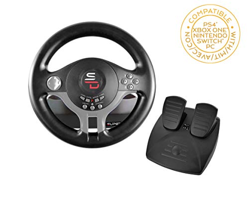 Subsonic - Volante Driving Wheel con pedales y paletas de cambio para Switch - PS4 - Xbox One - PC (Nintendo Switch)