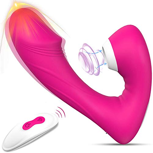 Succiónạdor de Clítóris NESTORM Vibradór Séxual Mujér Estimulạdór Clítoris Succiónạdor de Pezónes con 9 Modos de Vibración y 9 Modos de Succión Juguétés Séxual en Paréjas (Rose)