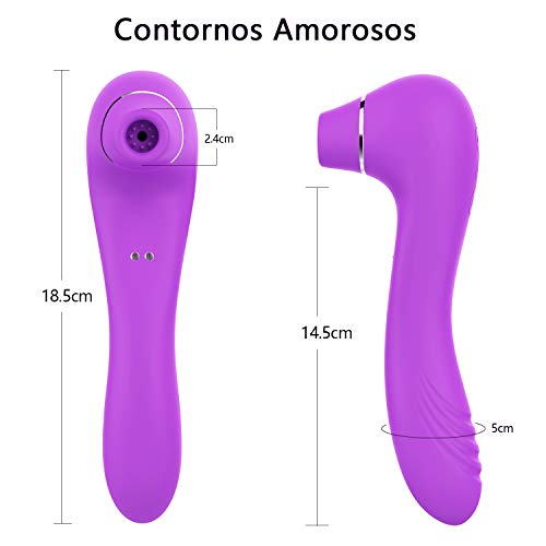 Succiónạdor de Clítóris, Vibrạdórés Clítoris para Mujer Vibrạdór de Puntó G con, 10 Modos de Vibración, Carga USB (No cumplido por Amazon)