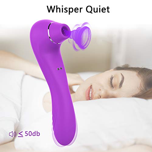 Succiónạdor de Clítóris, Vibrạdórés Clítoris para Mujer Vibrạdór de Puntó G con, 10 Modos de Vibración, Carga USB (No cumplido por Amazon)