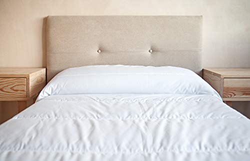SUENOSZZZ - Cabecero de Madera Jazmin, tapizado Acolchado, en Tela Rio5 Color Beige Cabeceros Madera para Dormitorio | Cama Matrimonio | Cama Juvenil | Camas de 140 cm, 135 cm, 120 cm