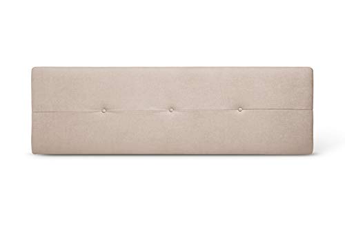 SUENOSZZZ - Cabecero de Madera Jazmin, tapizado Acolchado, en Tela Rio5 Color Beige Cabeceros Madera para Dormitorio | Cama Matrimonio | Cama Juvenil | Camas de 140 cm, 135 cm, 120 cm