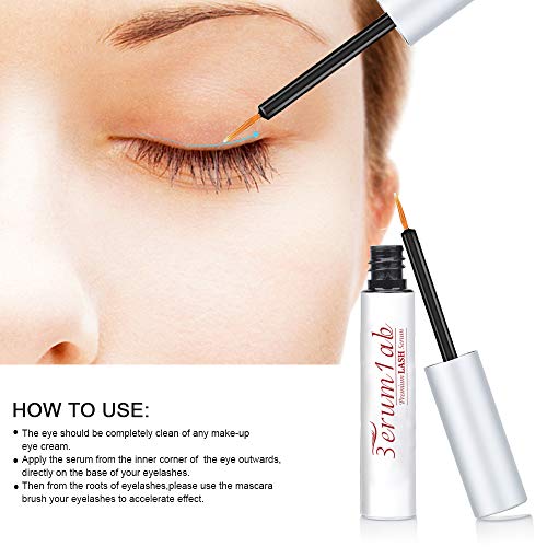 Suero para el crecimiento de pestañas, suero para el crecimiento de pestañas más largas y gruesas, potenciador, crecimiento natural más largo, tratamiento potenciador de pestañas y cejas, 3ml