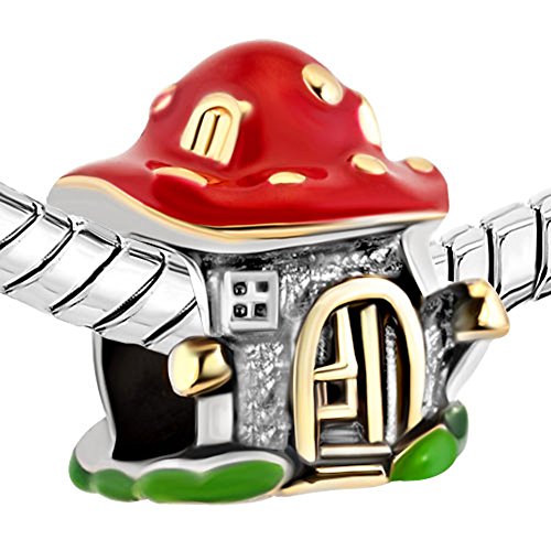 Sug Jasmin - Abalorio para pulsera de abalorios europeos con forma de seta.