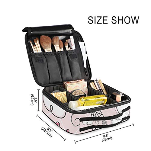 SUGARHE Garabatos Marcos Estilo Francés Rococó Linterna Barroca Mademoiselle,Neceser Maquillaje,Bolsa Cosméticos Organizador Brochas Maquillaje Estuches Portátil