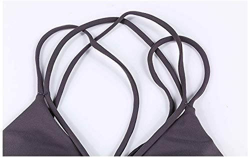Sujetador Deportivo Mujer Sujetador Deportivo con Pliegue Frontal para Mujer Quakeproof Fitness Sujetador con Tiras con Detalle Copas Extraíbles Almohadilla para El Pecho Sexy Sports Yoga Sujetad