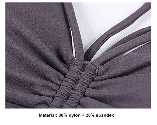 Sujetador Deportivo Mujer Sujetador Deportivo con Pliegue Frontal para Mujer Quakeproof Fitness Sujetador con Tiras con Detalle Copas Extraíbles Almohadilla para El Pecho Sexy Sports Yoga Sujetad