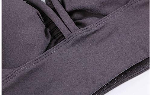 Sujetador Deportivo Mujer Sujetador Deportivo con Pliegue Frontal para Mujer Quakeproof Fitness Sujetador con Tiras con Detalle Copas Extraíbles Almohadilla para El Pecho Sexy Sports Yoga Sujetad