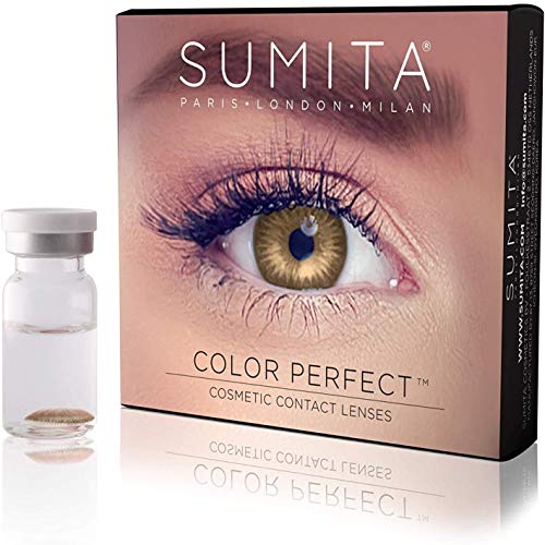 SUMITA Color Perfect (avellana), Lentes de contacto de color, lentes de contacto mensuales, suaves, vida útil de 1 mes, proteja sus ojos de los rayos UV, sin receta, hecho en Corea, diseño italiano