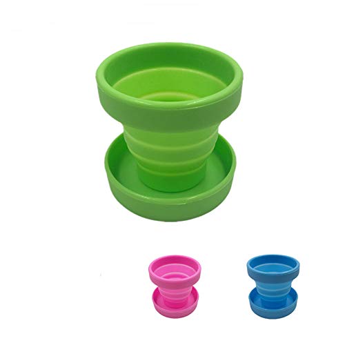 Summerwindy Copa Menstrual Vaginal y Vaso Esterilizador Vasos Esterilizantes Plegables Flexible para Limpiar Taza Plegable de Camping Reciclable para Mujer (Rosa)