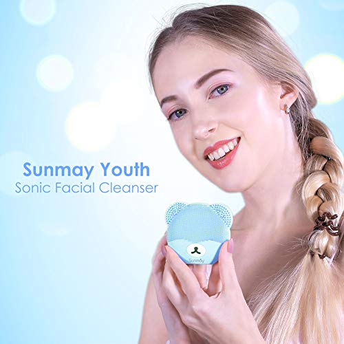 【Sunmay Youth】SUNMAY Cepillo de Limpieza Facial, Antibacteriano Silicona Recargable Masajeador Facial y Dispositivo de Cuidado de la piel