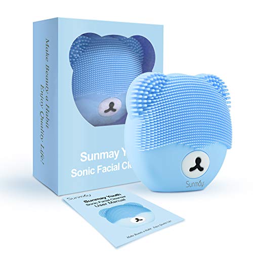 【Sunmay Youth】SUNMAY Cepillo de Limpieza Facial, Antibacteriano Silicona Recargable Masajeador Facial y Dispositivo de Cuidado de la piel