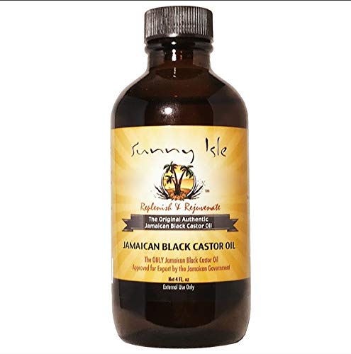 Sunny Isle Jamaican Black Castor Oil Original 100% Pure Castor Beans Oil For Hair, Eyelashes And Eyebrows 4 oz by JBC Distributors Inc