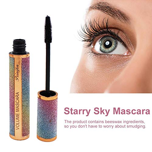 Sunnyushine - Máscara de pestañas 4D, impermeable, gruesa y alargadora natural que dura todo el día