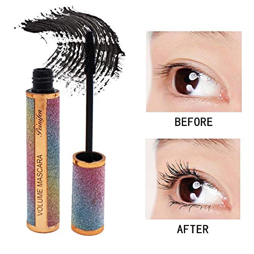 Sunnyushine - Máscara de pestañas 4D, impermeable, gruesa y alargadora natural que dura todo el día